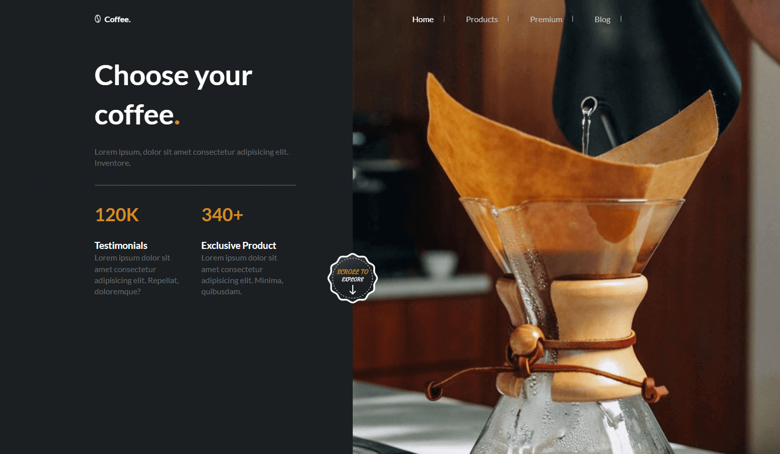 Coffee Shop Website Project Screenshot