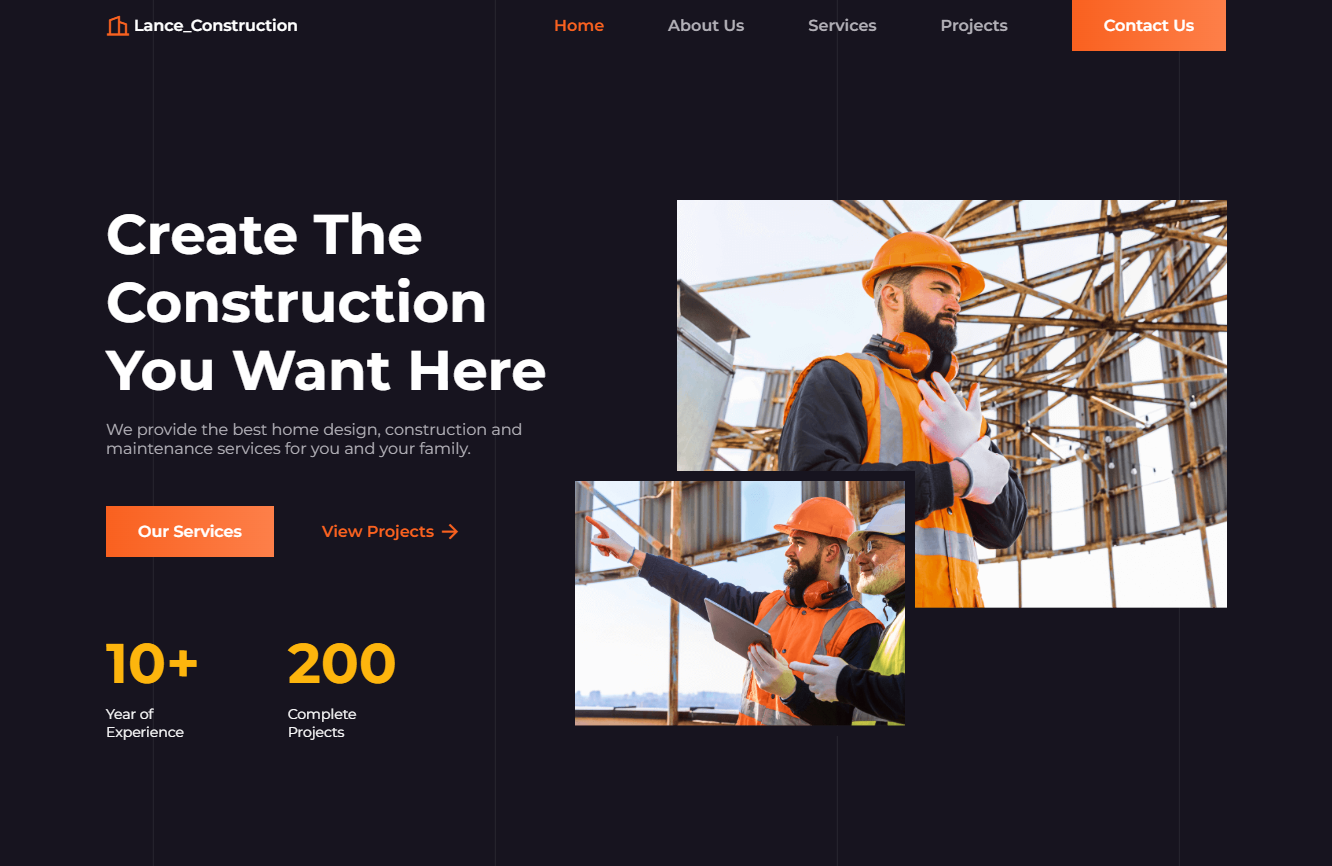 Construction Website Project Screenshot