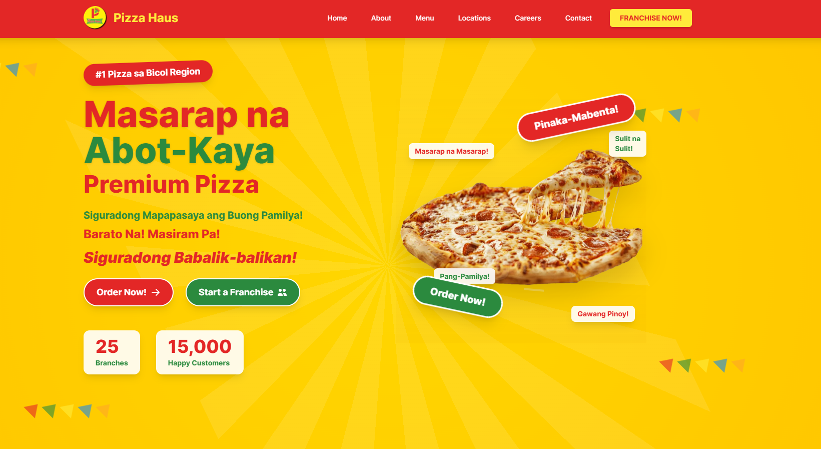 Pizza Haus Landing Page Project Screenshot